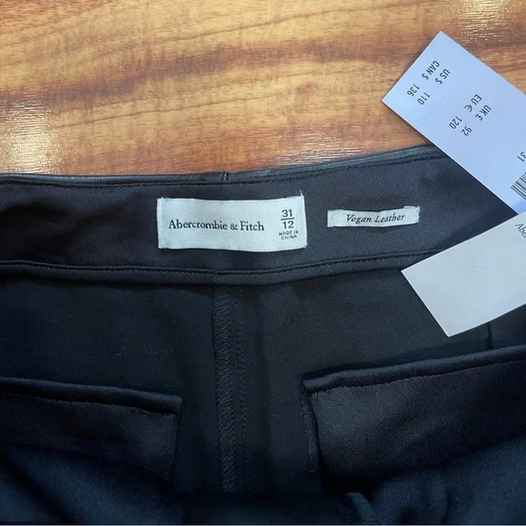 NWT Abercrombie and Fitch Womens Faux Leather Pants 31 - Picture 4 of 7